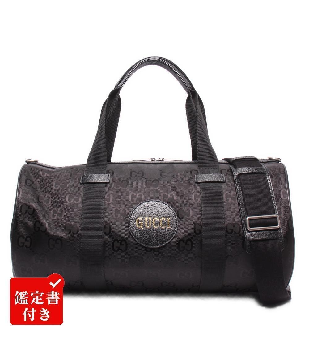 Gucci Boston Bag The Grid Leather Shoulder Bag Black